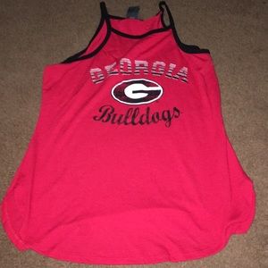 Georgia bulldogs red tank top